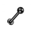 Piercing do brady - labreta černá (1,0 x 10 mm)