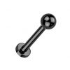 Piercing do brady - labreta černá (1,6 x 10 mm)