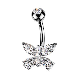 Piercing do pupíku motýl