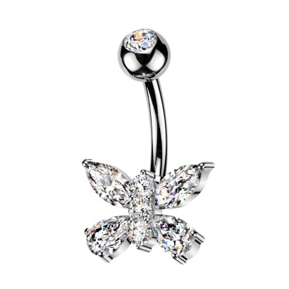 Piercing do pupíku motýl