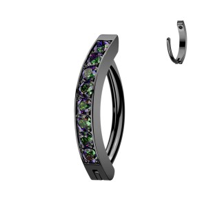 Piercing do pupíku s dekorativním štítem TITAN, barva: Vitrail Medium