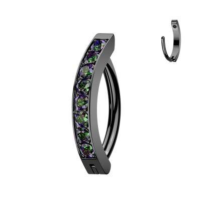 Piercing do pupíku s dekorativním štítem TITAN, barva: Vitrail Medium
