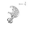Piercing do brady - měsíc (1,2 x 8 mm)
