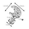 Piercing do brady - měsíc (1,2 x 8 mm)