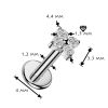 Piercing do brady - labreta TITAN (1,2 x 8 mm)