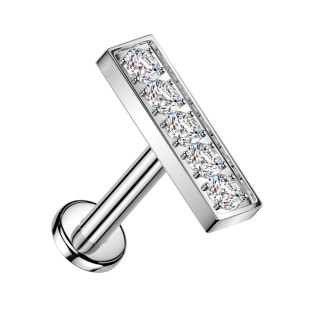 Piercing do brady se zirkony