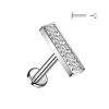 Piercing do brady se zirkony (1,2 x 8 mm)