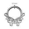 Piercing segment kruh TITAN motýlek (1,2 x 10 mm)