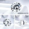 Luxusní zlacený piercing do pupíku s Moissanity 1.50ct, TITAN