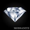 Luxusní zlacený piercing do pupíku s Moissanity 1.50ct, TITAN
