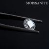 Luxusní zlacený piercing do pupíku s Moissanity 1.50ct, TITAN