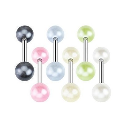 Piercing do jazyku činka perlička HWBAP (světle modrá)