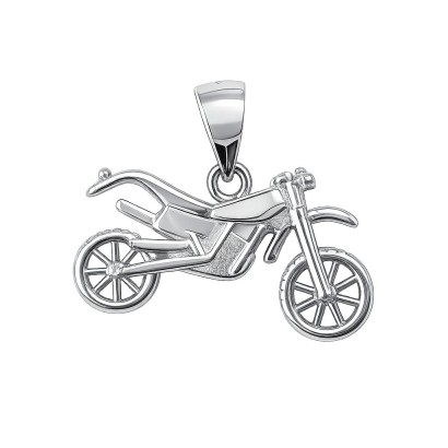 Stříbrný přívěsek motorka