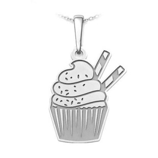 Stříbrný přívěsek muffin