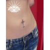 Piercing do pupíku - medvídek (čirá, 1,6 x 10 mm)