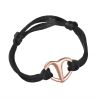 Náramek - pamětní náramek, pietní náramek, náramek na popel srdce rose gold