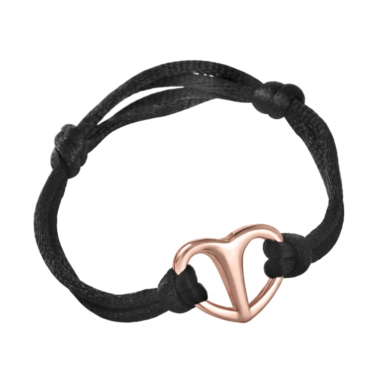 Náramek - pamětní náramek, pietní náramek, náramek na popel srdce rose gold
