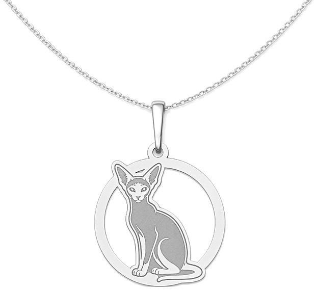 Auronitens Stříbrný přívěsek kočka sphynx - PA1949