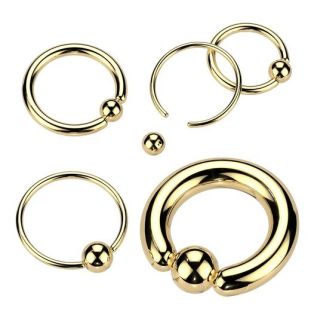 Zlacený piercing - kruh