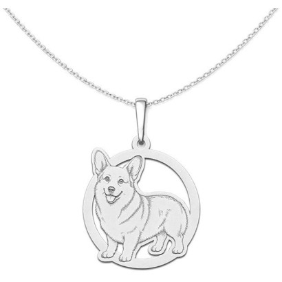 Stříbrný přívěsek pes velšský corgi