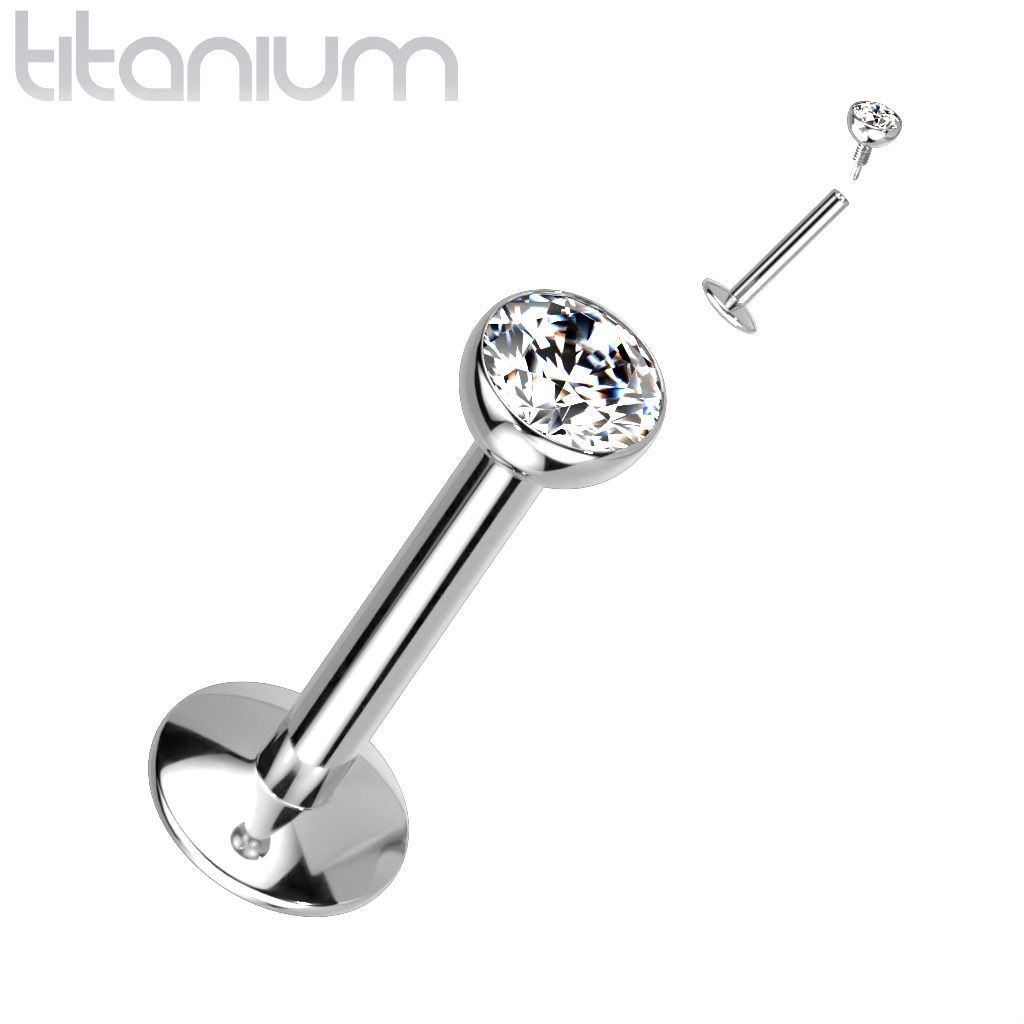 Piercing do brady titan (1,0 x 8 mm, kamínek 3 mm) - TIT1216-10083
