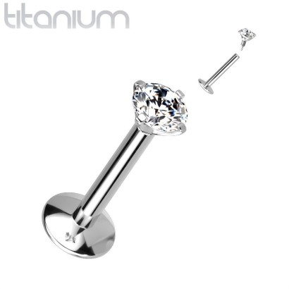 Piercing do brady titan (1,0 x 8 mm, kamínek 2 mm)