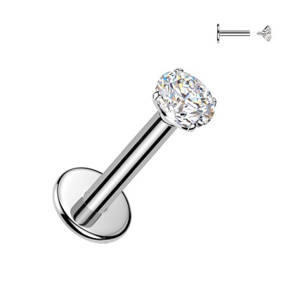 Piercing do brady - labreta TITAN Moissanit 0.11ct (3mm)
