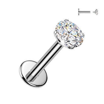 Piercing do brady - labreta TITAN Moissanit 0.25ct (4mm)