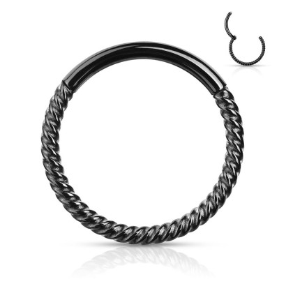 Piercing segment kruh vroubkovaný (1,2 x 10 mm)
