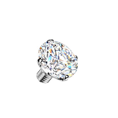 Ozdobná část k piercingu Moissanit TITAN (3 mm)