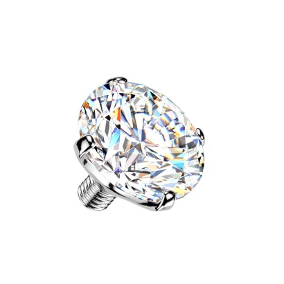 Ozdobná část k piercingu Moissanit TITAN (4 mm)