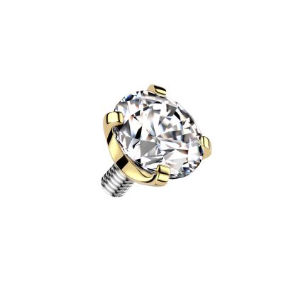 Náhradní zlacený kamínek k dermálu TITAN, závit 1,6 mm