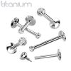 Piercing do brady titan (1,0 x 6 mm, kamínek 2 mm)
