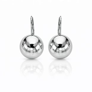 Stříbrné náušnice koule 12 mm