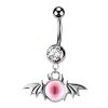 Piercing do pupíku oko růžové