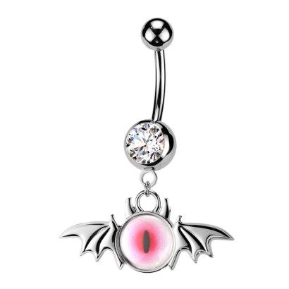 Piercing do pupíku oko růžové
