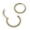 Zlacený ocelový piercing - segment kruh (1,2 x 8 mm)