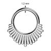 Ocelový piercing - segment kruh (1,2 x 8 mm)