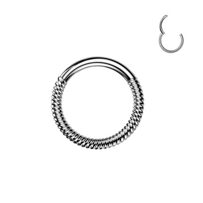 Ocelový piercing - segment kruh (1,2 x 10 mm)