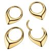 Zlacený ocelový segment kruh - helix / cartilage / tragus piercing (1,2 x 8 mm)