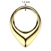Zlacený ocelový segment kruh - helix / cartilage / tragus piercing (1,2 x 8 mm)
