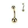 Pozlacený piercing do pupíku - banánek (1,6 x 10 mm)