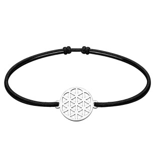 Stříbrný šňůrkový náramek mandala
