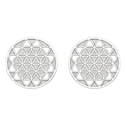 Stříbrné náušnice mandala