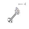 Piercing do brady labreta – kapka TITAN (1,2 x 8 mm - tyrkysová)