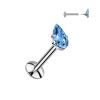 Piercing do brady labreta – kapka TITAN (1,2 x 8 mm - duhová)