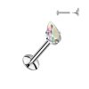 Piercing do brady labreta – kapka TITAN (1,2 x 8 mm - červená)