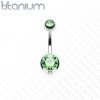 Piercing do pupíku - banánek TITAN (čirá)