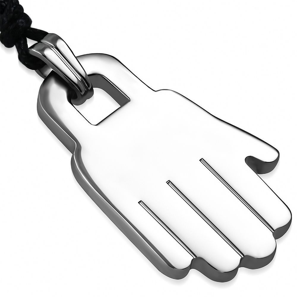 Ocelový náhrdelník - hamsa - ruka Fatimy - OPP1177