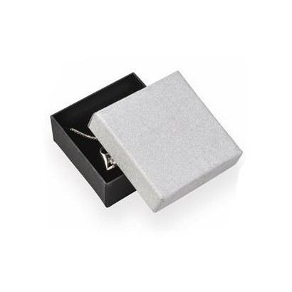 Krabička na soupravu šperků, stříbrná/černá